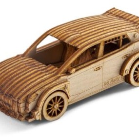 Modèle Škoda Fabia RS Rally2 en bois