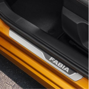 Jeu de 2 seuils de porte aluminium 3D avant ŠKODA FABIA Berline
