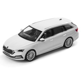 Octavia Combi A8 Miniature 1:43 Blanc Lune