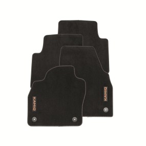 Jeu de 4 tapis de sol textile prestige bronze KAMIQ